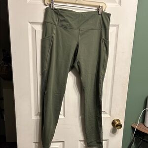 Olive Green Old Navy Mesh Side Leggings